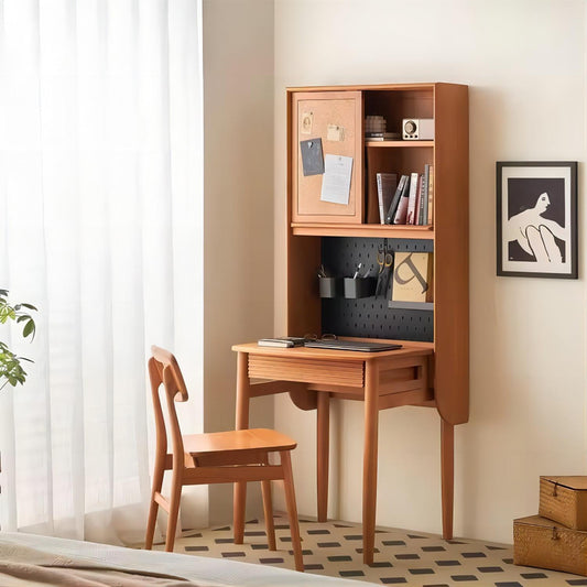 Home Study Room Desk with Bookshelf Study Table